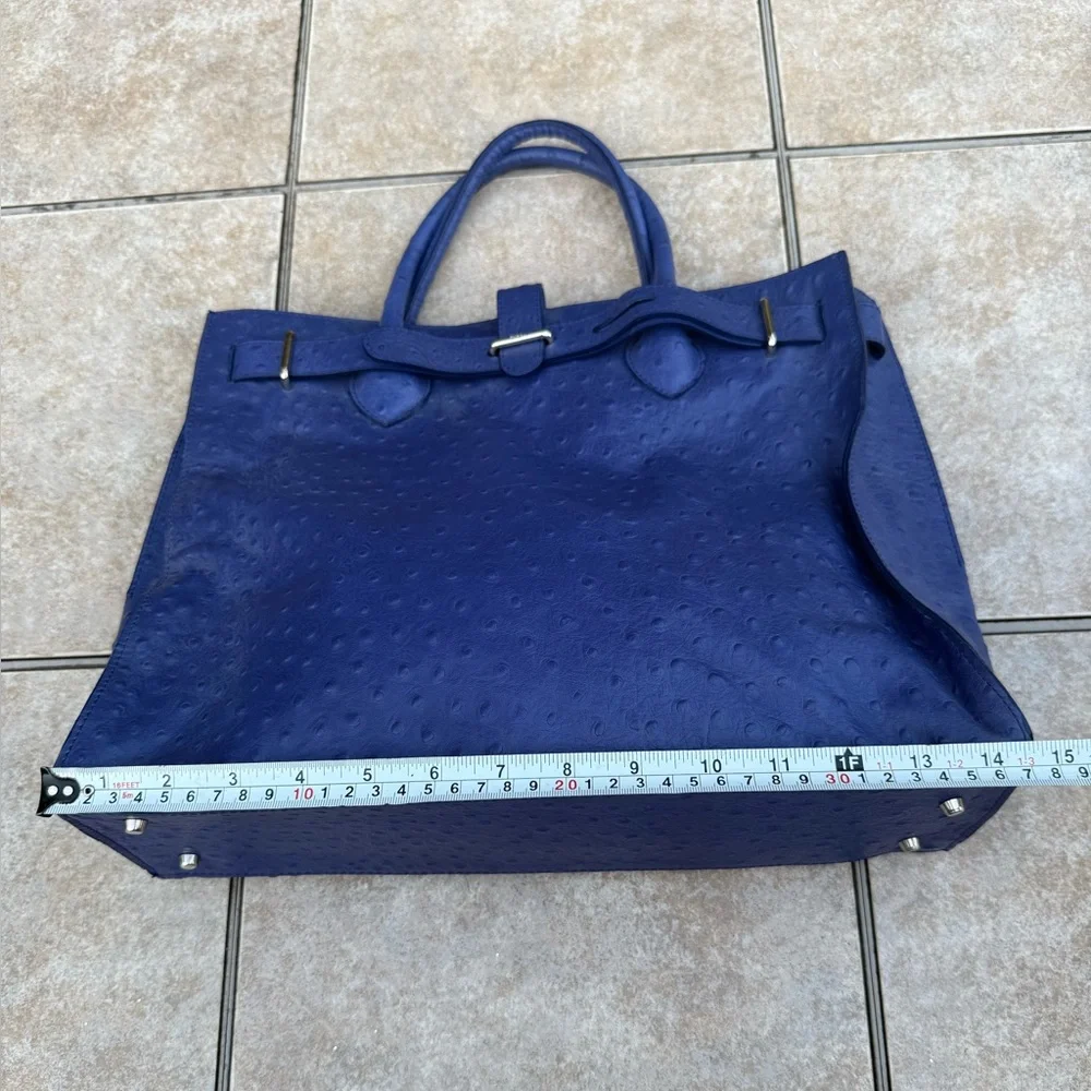 Furla Ostrich Print Leather Purse - Picture 4 of 14